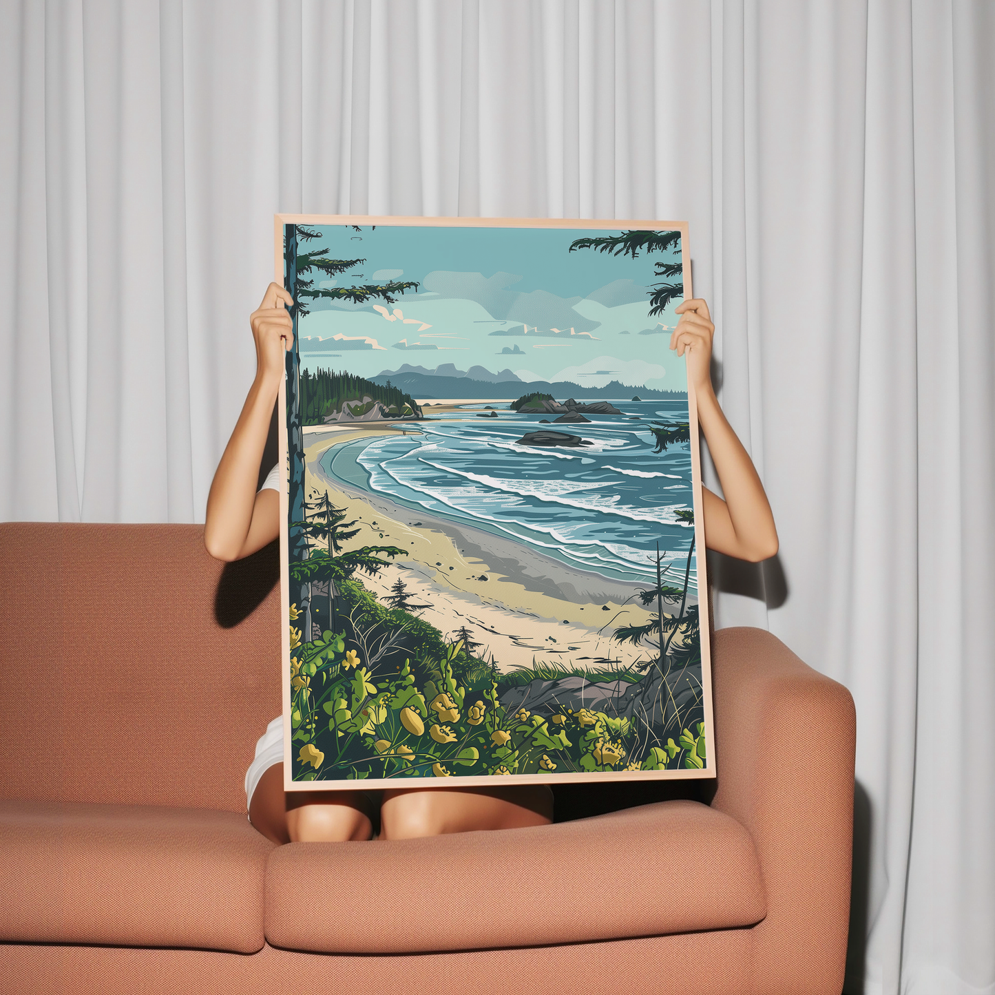 Chesterman Beach Tofino Print - Serene Coastal Landscape