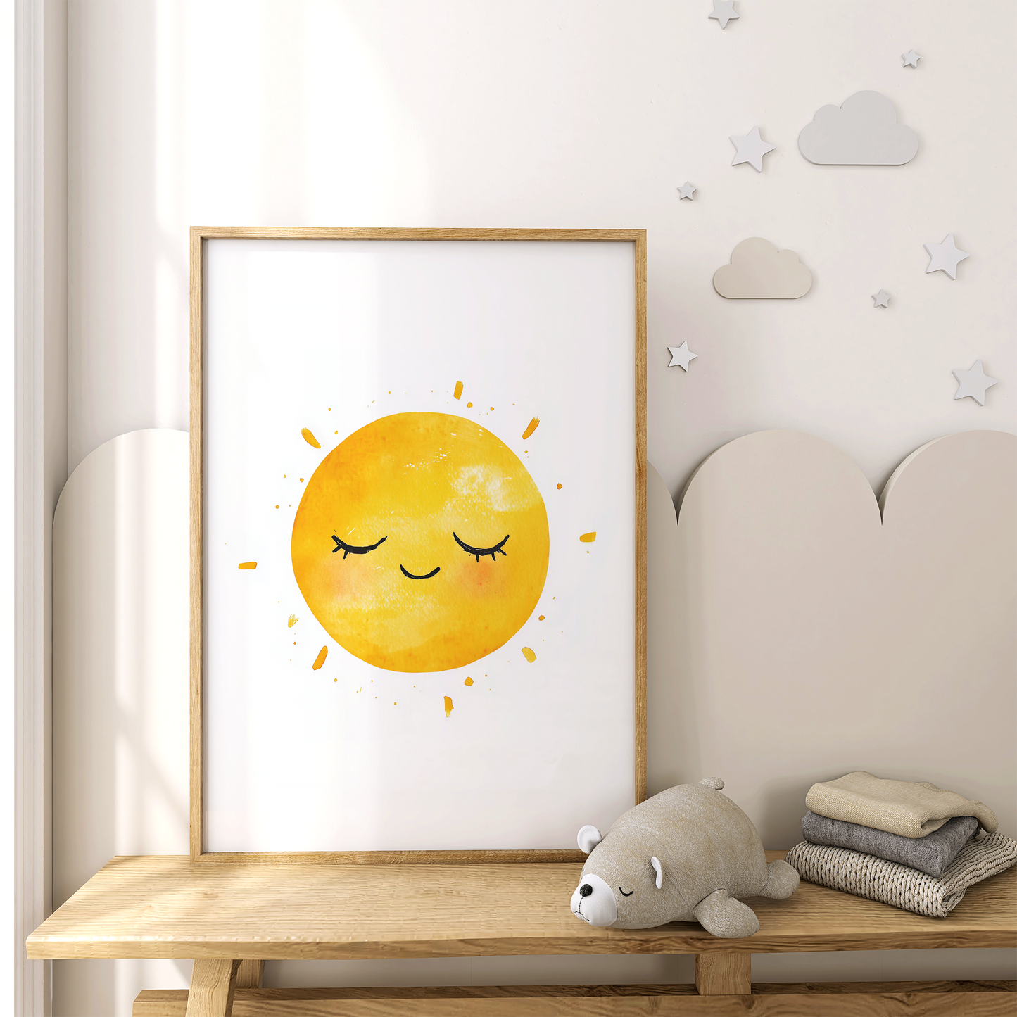 Adorable Sun Art Print - Modern Nursery Wall Art