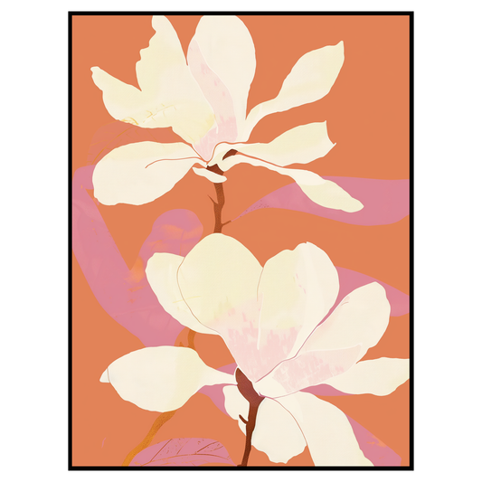 Magnolia Bloom Art Print - Contemporary Floral Wall Decor