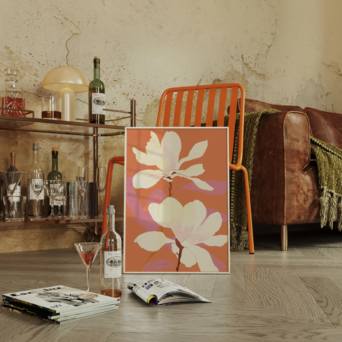 Magnolia Bloom Art Print - Contemporary Floral Wall Decor
